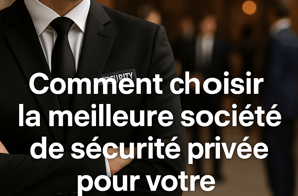 Comment choisir une société de sécurité privée pour votre événement ?